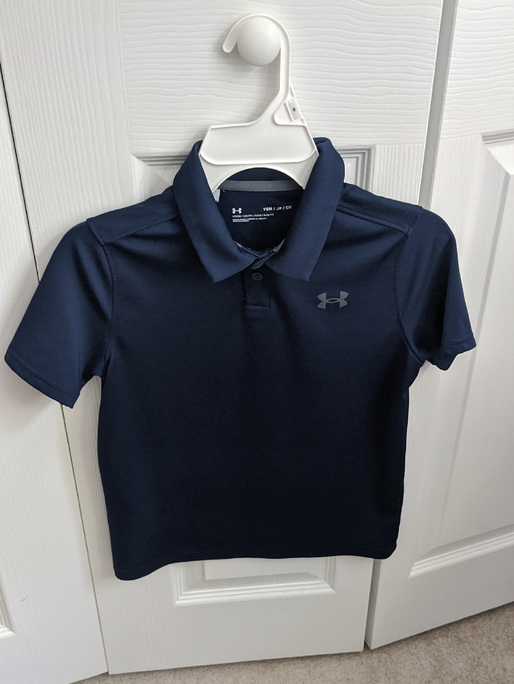 Under Armour Boys Navy Polo- Size Small